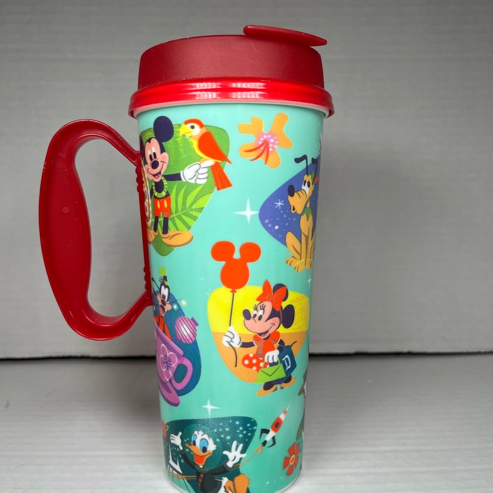 Rare Disney Whirley Cup Mickey Mouse Disney Parks 16 oz Souvenir Travel Mug with